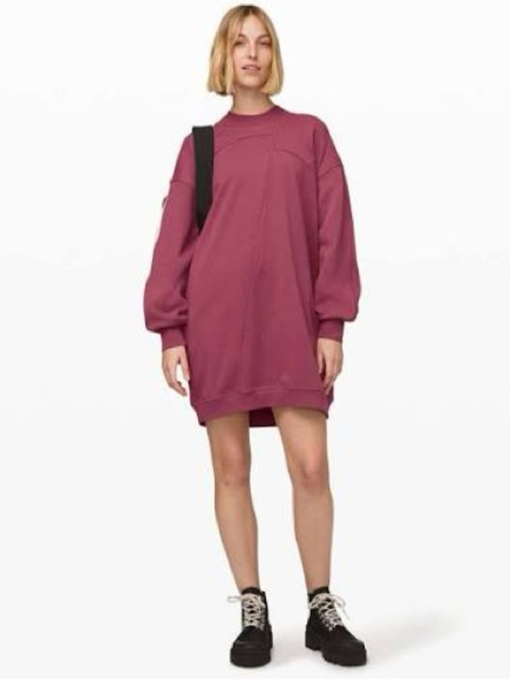 Lululemon $128 Broken Beats Sweater Dress with Pockets Plumful L